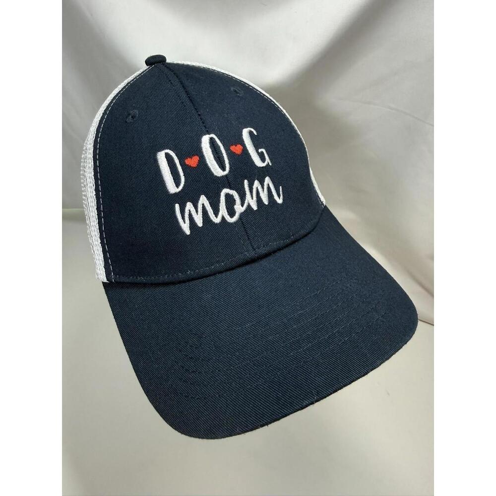 Dog Mom Hat Cap Snap Back Womens One‎ Size Navy White Mesh Trucker TSC Tractor
